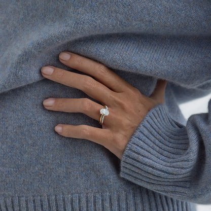 Timeless 2 CT Oval Cut Solitaire Styled Lab Grown Diamond Engagement Ring