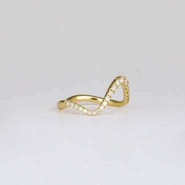 0.28 TCW Round Stones Wave Lab Grown Diamond Wedding Band