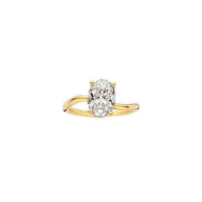 Timeless 2 CT Oval Cut Solitaire Styled Lab Grown Diamond Engagement Ring