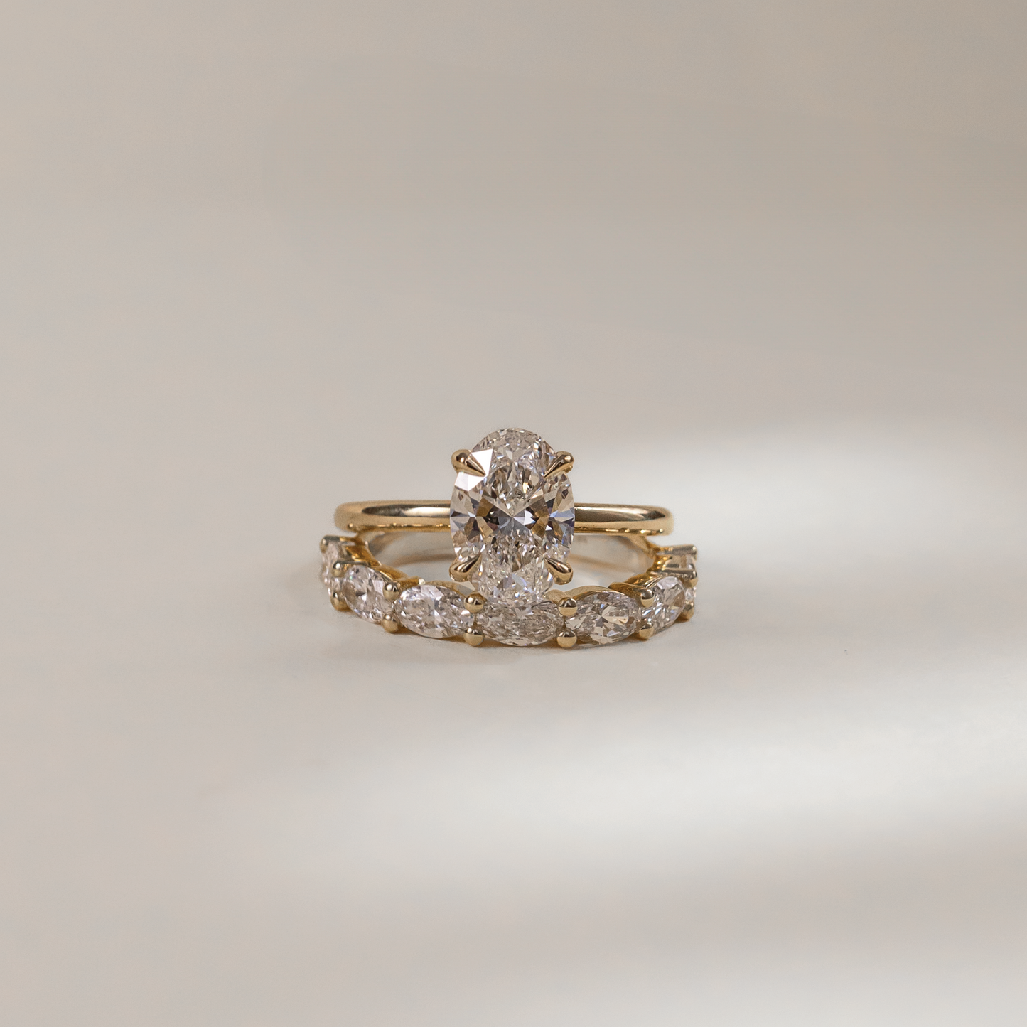 Marquise Cut Cluster Styled Lab Grown Diamond Engagement Ring