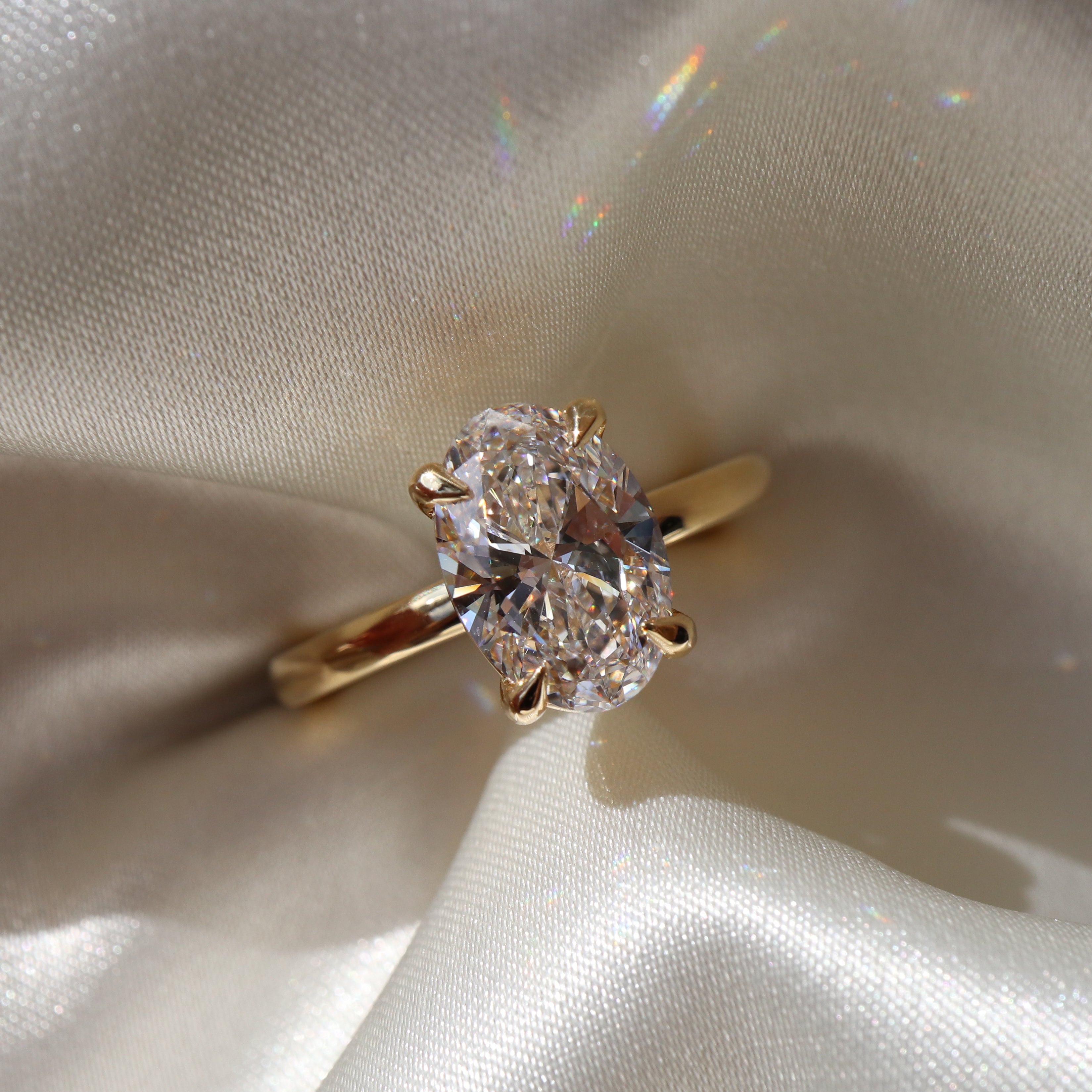 Marquise Cut Cluster Styled Lab Grown Diamond Engagement Ring