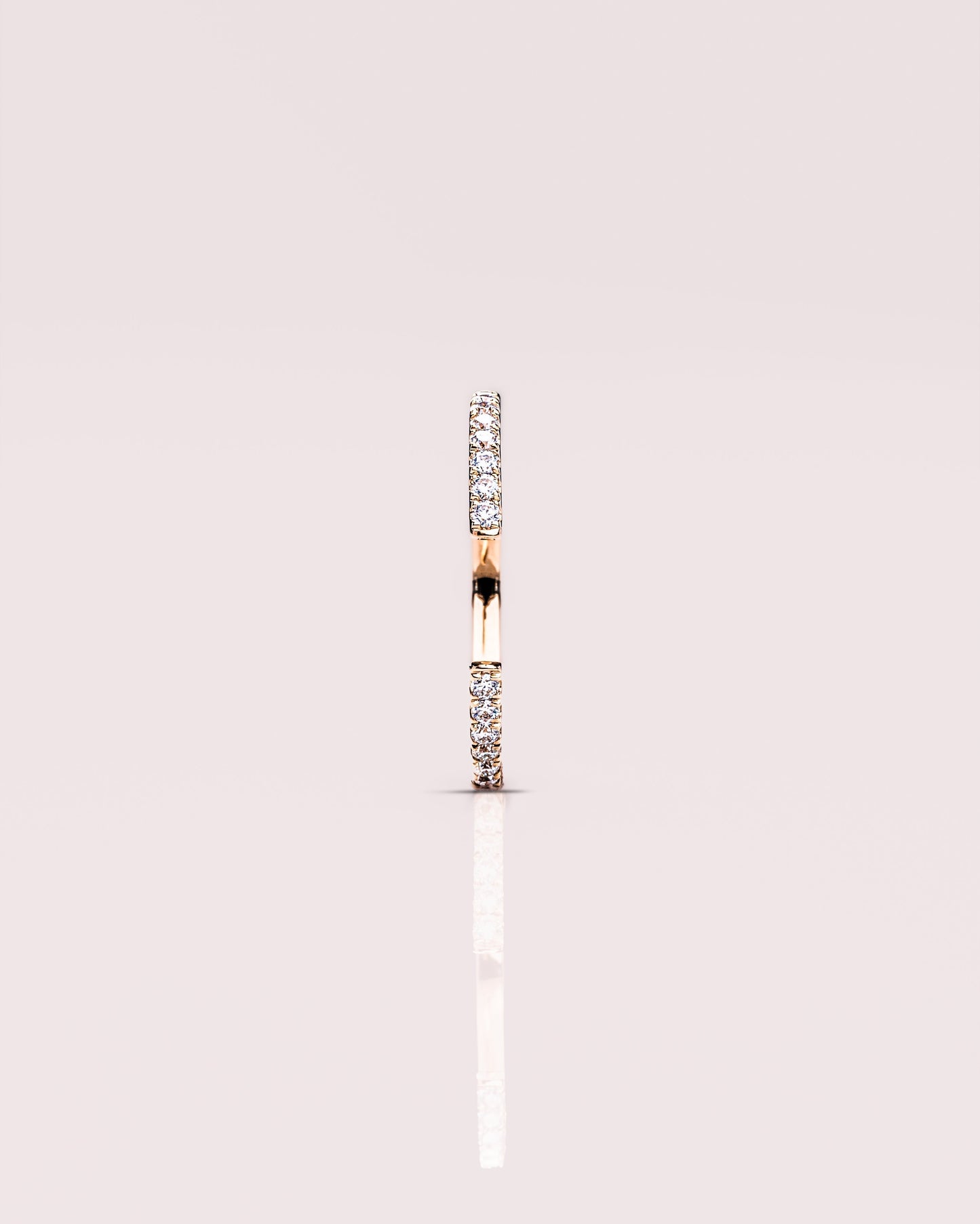 0.18 CT Round Shaped Open Lab Grown Diamond Wedding Band