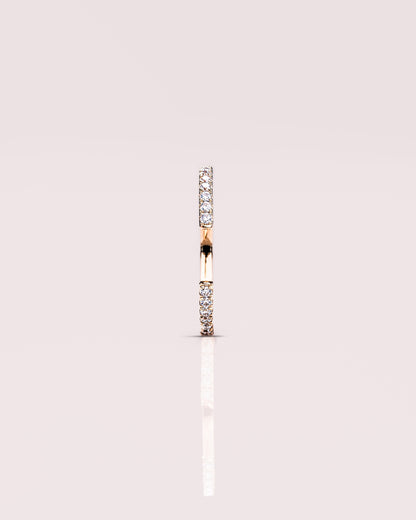 0.18 CT Round Shaped Open Lab Grown Diamond Wedding Band