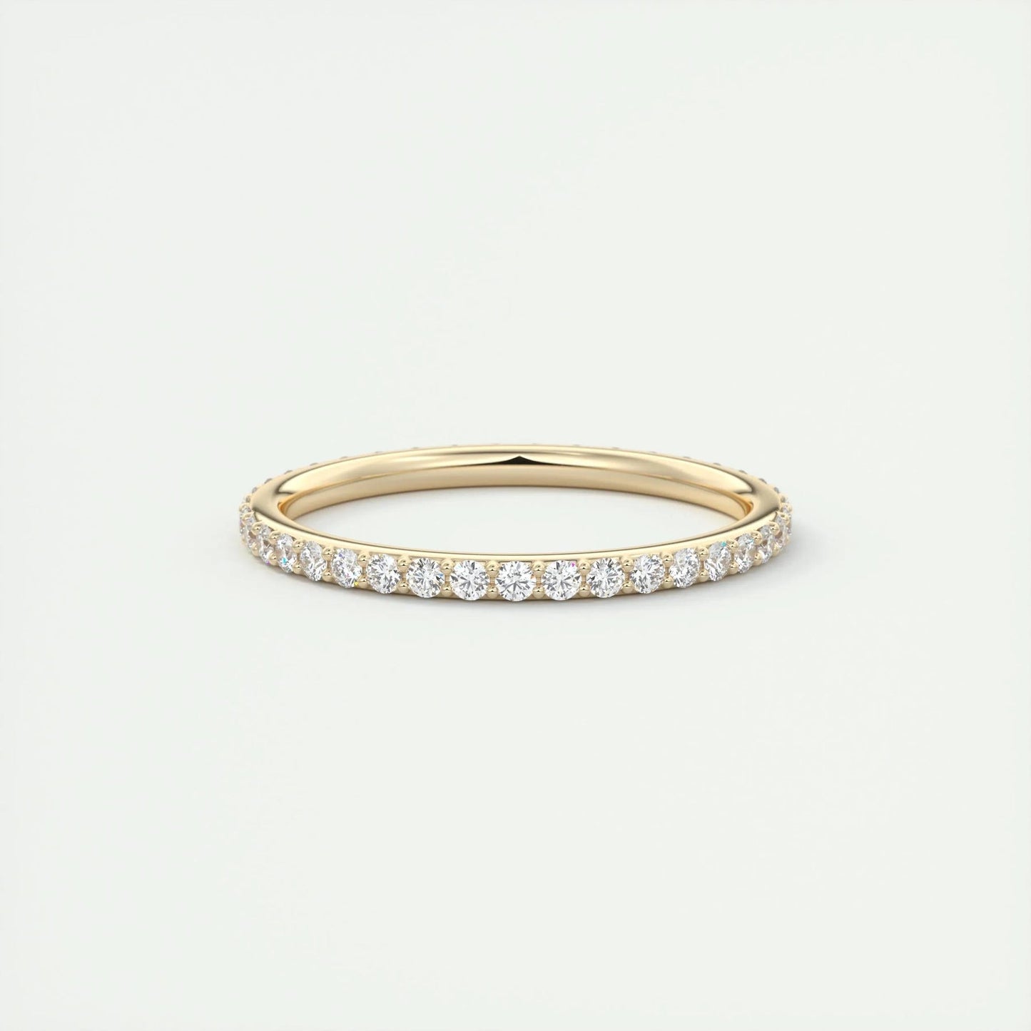0.3 TCW Round Moissanite Full Eternity Wedding Band (US Size 8.25 Ready To Ship)