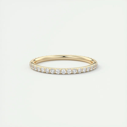 0.3 TCW Round Moissanite Full Eternity Wedding Band (US Size 8.25 Ready To Ship)
