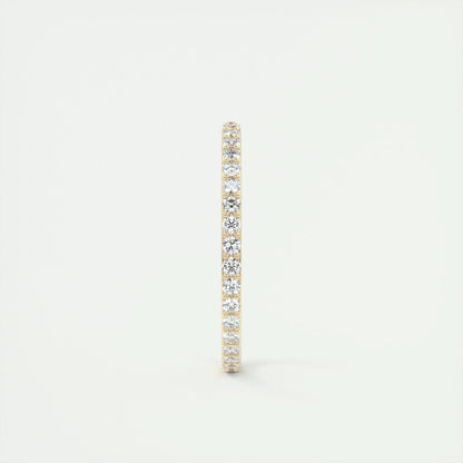 0.3 TCW Round Moissanite Full Eternity Wedding Band (US Size 8.25 Ready To Ship)