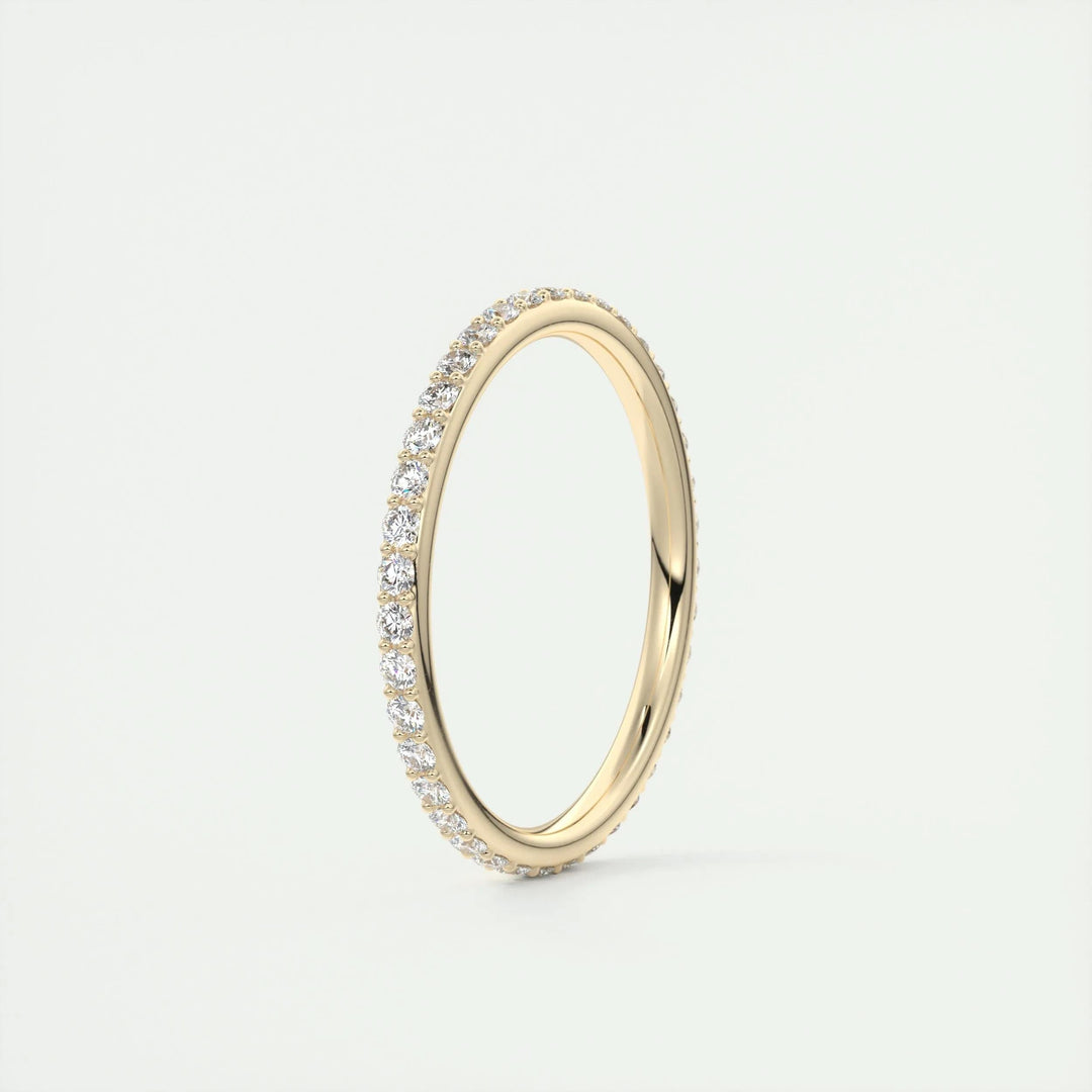 0.3 TCW Round Moissanite Full Eternity Wedding Band (US Size 8.25 Ready To Ship)