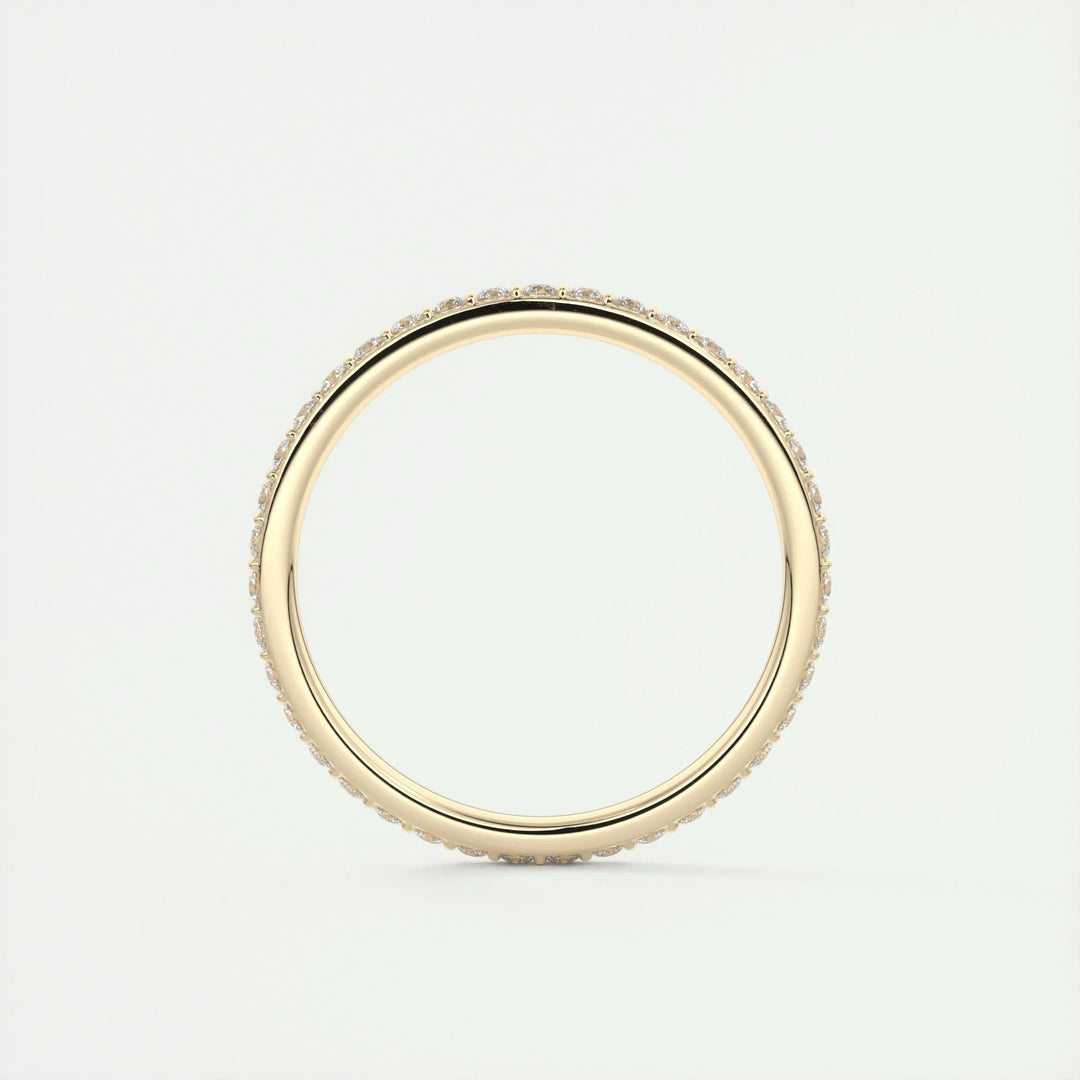 0.3 TCW Round Moissanite Full Eternity Wedding Band (US Size 8.25 Ready To Ship)