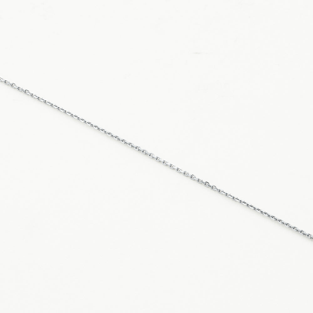 0.11 TCW Round Shaped Engravable Moissanite Necklace