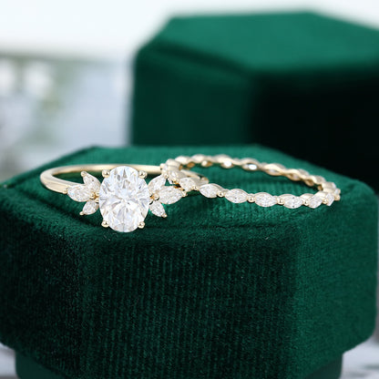 (Only Band) 0.35 TCW Marquise Moissanite Full Eternity Wedding Band (US Size 6 Ready To Ship)