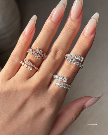 Marquise Shaped Three Stone Lab Grown Diamond Engagement Ring