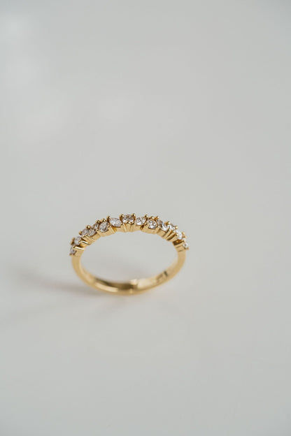 0.25 TCW Round Shaped Half Eternity Lab Grown Diamond Wedding Band