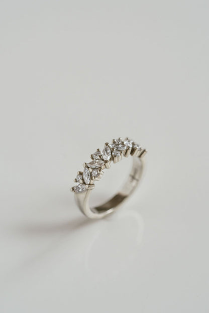 0.25 TCW Round Shaped Half Eternity Lab Grown Diamond Wedding Band