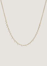 3 TCW Round Lab Grown Diamond Raw Tennis Necklace
