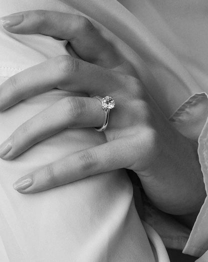 Emerald Pave Engagement Ring – 1 CT Lab Grown Diamond