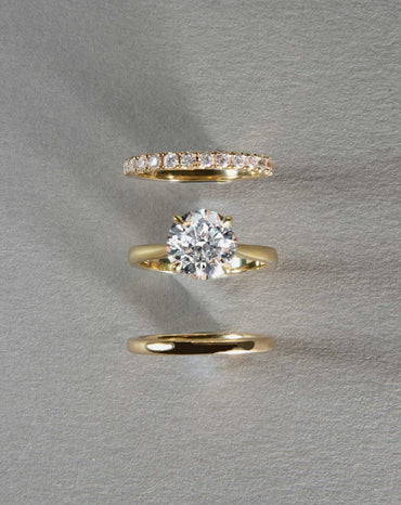 Emerald Pave Engagement Ring – 1 CT Lab Grown Diamond
