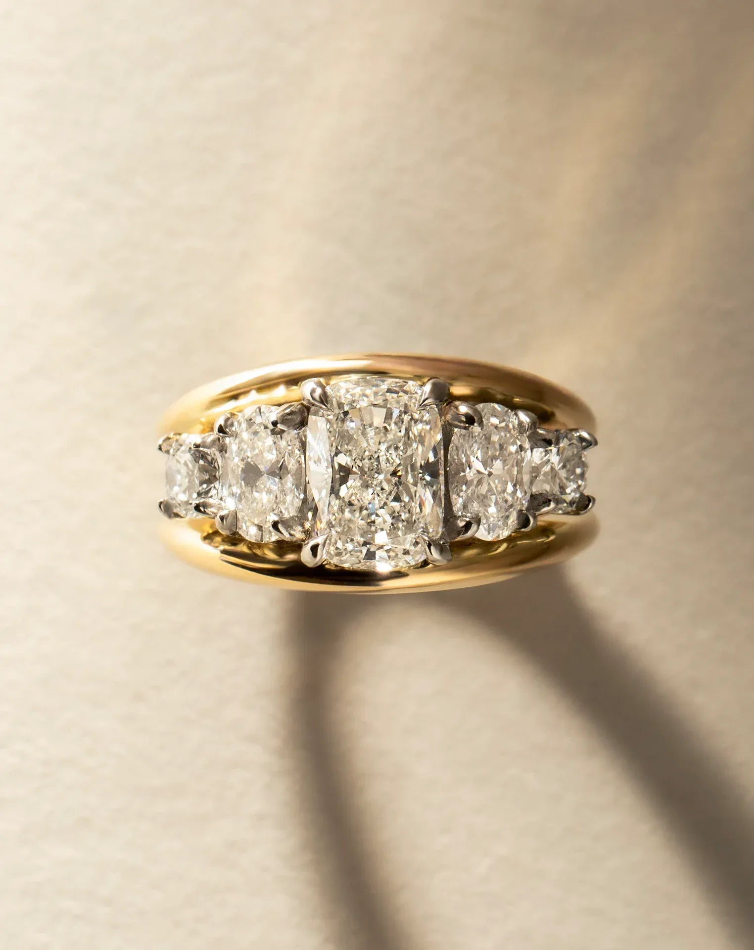 Emerald Pave Engagement Ring – 1 CT Lab Grown Diamond