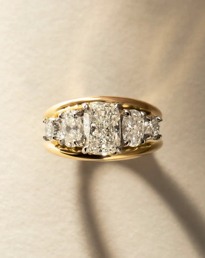 Emerald Pave Engagement Ring – 1 CT Lab Grown Diamond