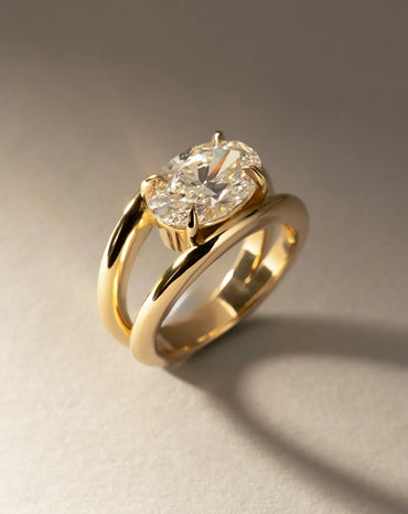 Emerald Pave Engagement Ring – 1 CT Lab Grown Diamond