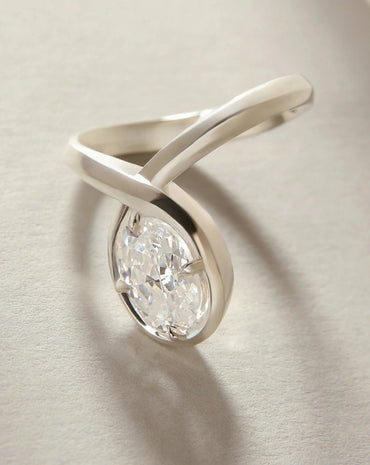 Emerald Pave Engagement Ring – 1 CT Lab Grown Diamond