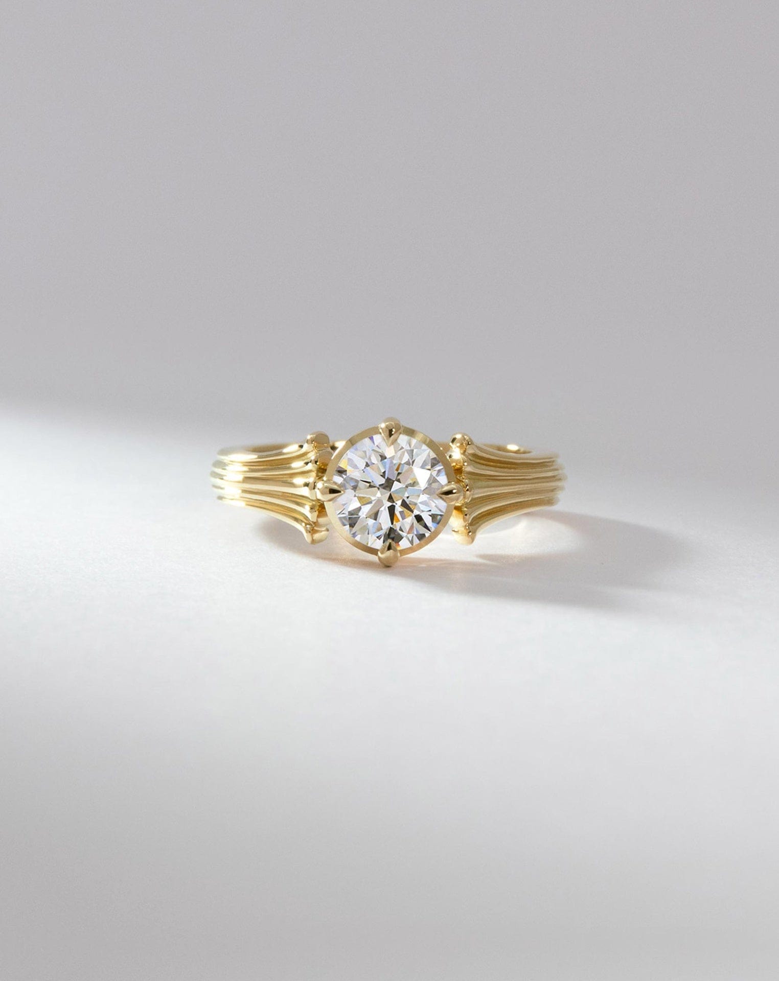 Emerald Pave Engagement Ring – 1 CT Lab Grown Diamond