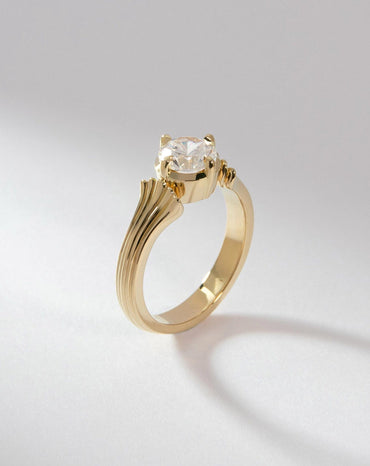 Emerald Pave Engagement Ring – 1 CT Lab Grown Diamond
