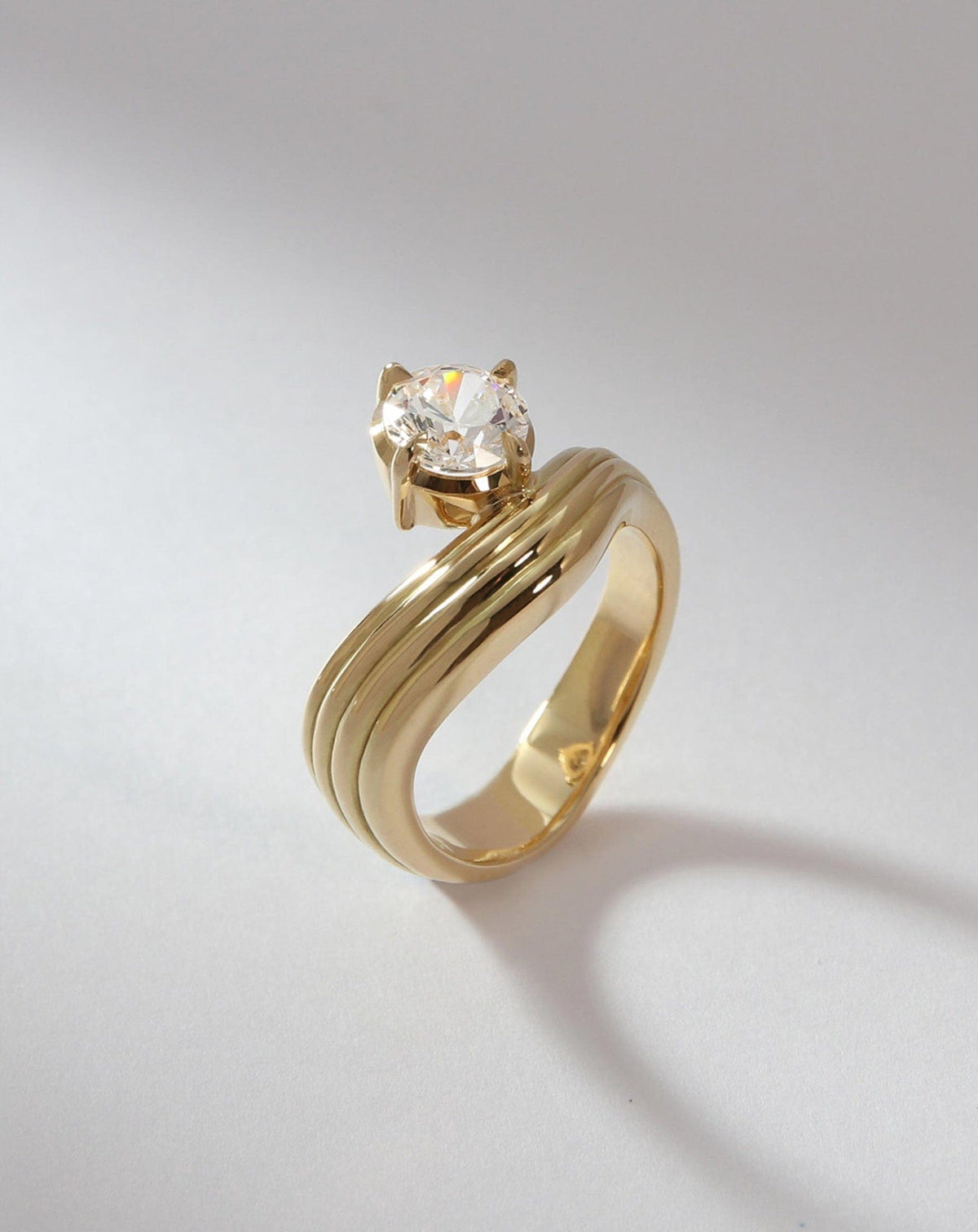Emerald Pave Engagement Ring – 1 CT Lab Grown Diamond