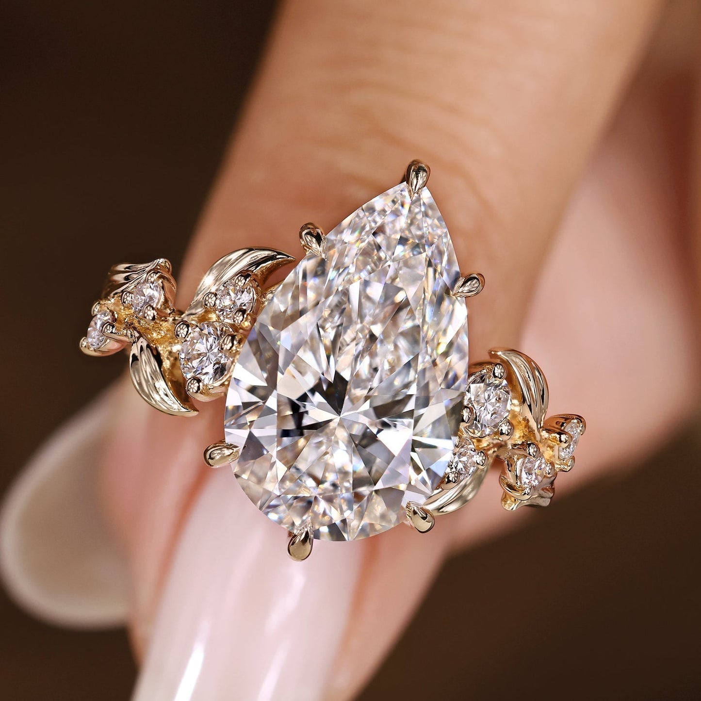 Cushion Hidden Halo Lab Grown Diamond Engagement Ringg