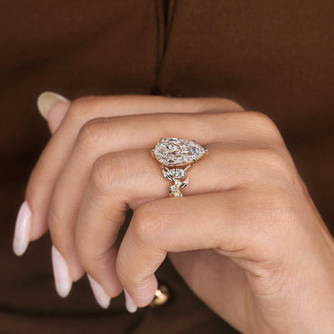 Cushion Hidden Halo Lab Grown Diamond Engagement Ringg