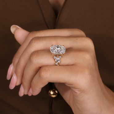Cushion Hidden Halo Lab Grown Diamond Engagement Ring