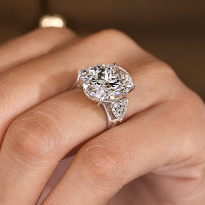Cushion Hidden Halo Lab Grown Diamond Engagement Ring
