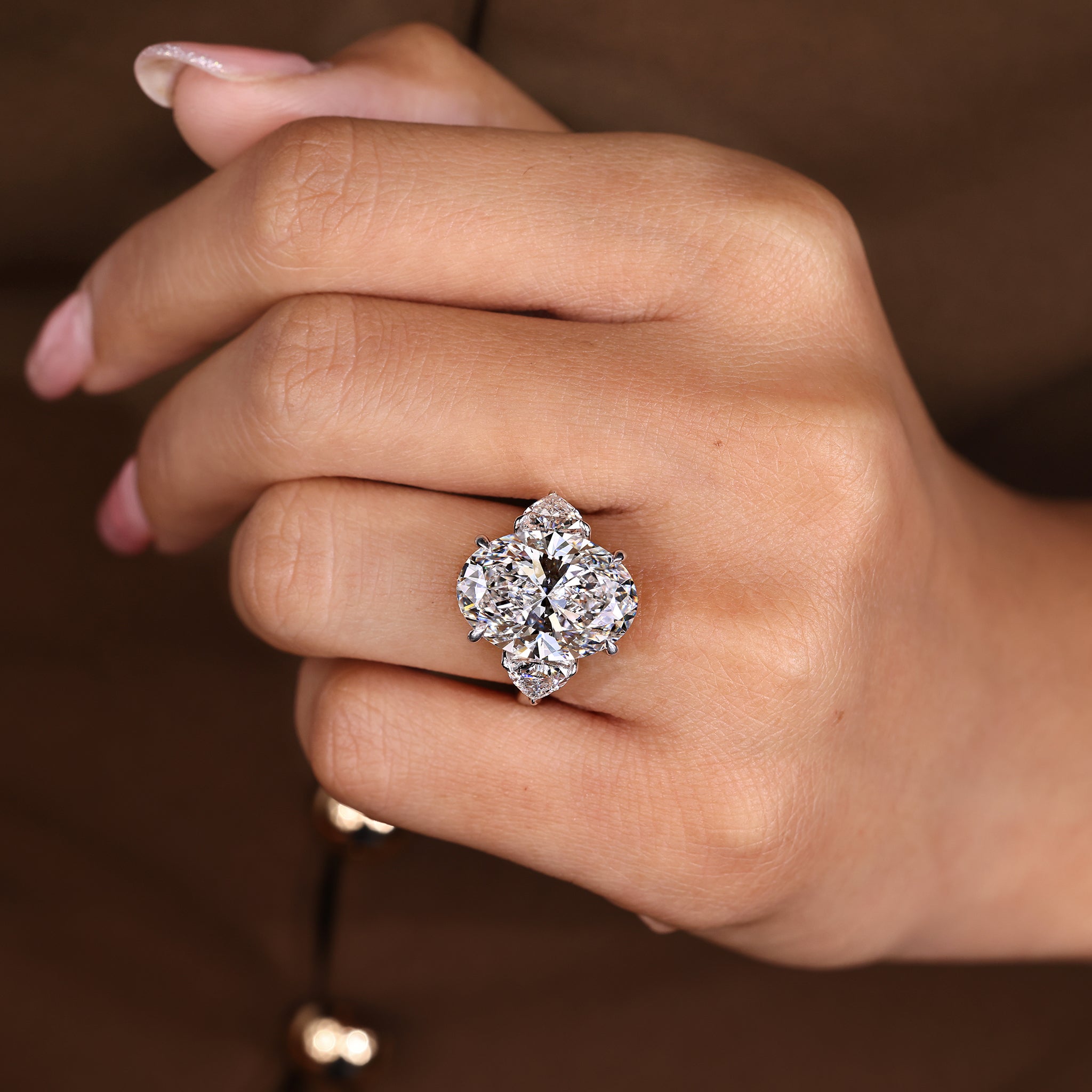Cushion Hidden Halo Lab Grown Diamond Engagement Ring