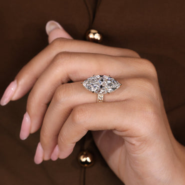 Cushion Hidden Halo Lab Grown Diamond Engagement Ring