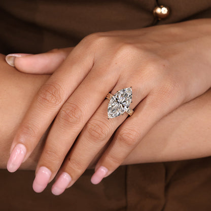 Cushion Hidden Halo Lab Grown Diamond Engagement Ring