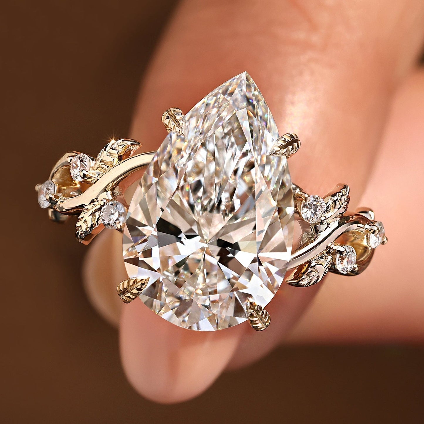 Cushion Hidden Halo Lab Grown Diamond Engagement Ring