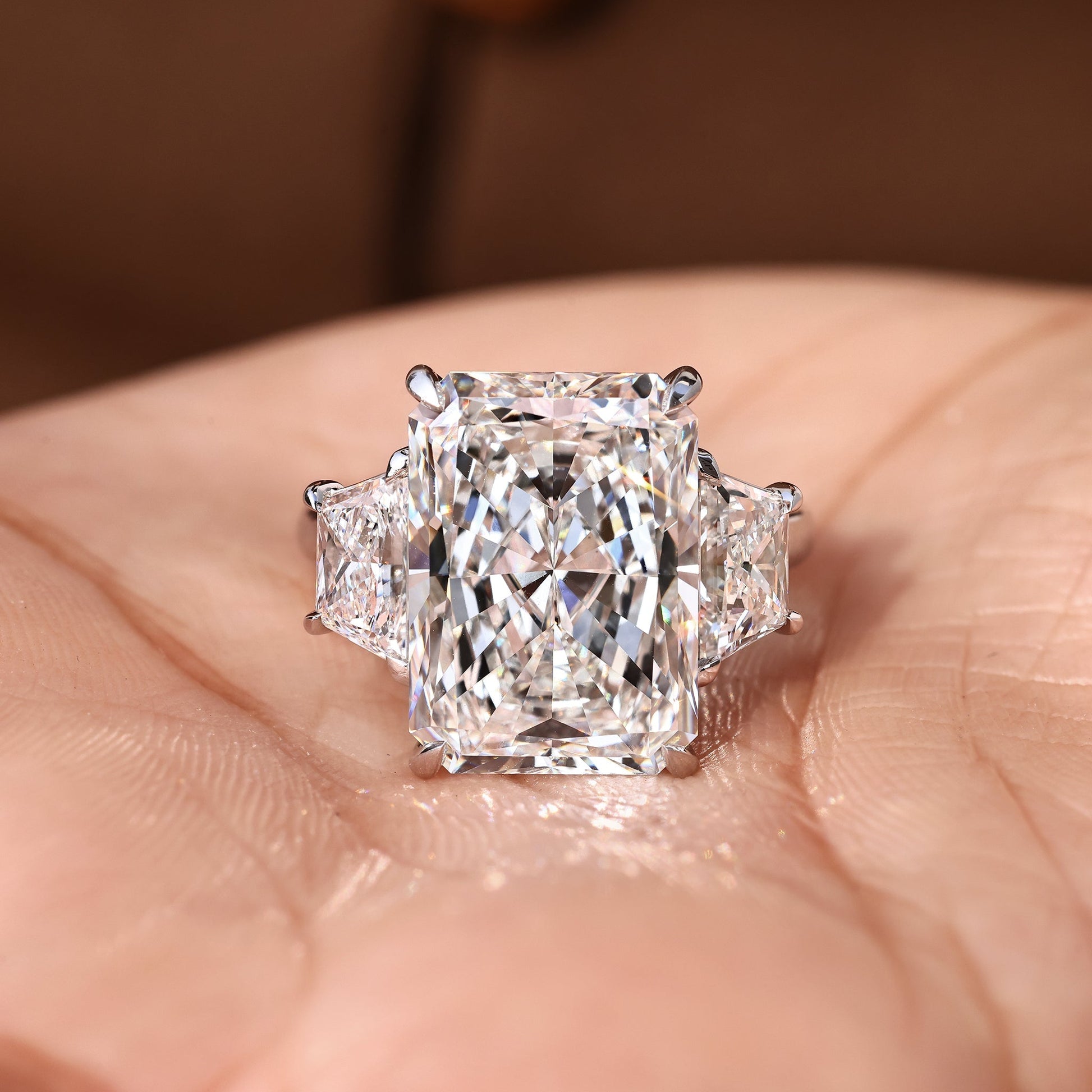 Cushion Hidden Halo Lab Grown Diamond Engagement Ring