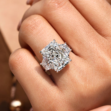 Cushion Hidden Halo Lab Grown Diamond Engagement Ring