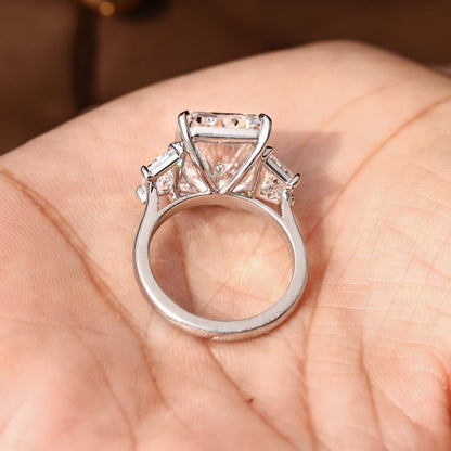 Cushion Hidden Halo Lab Grown Diamond Engagement Ring