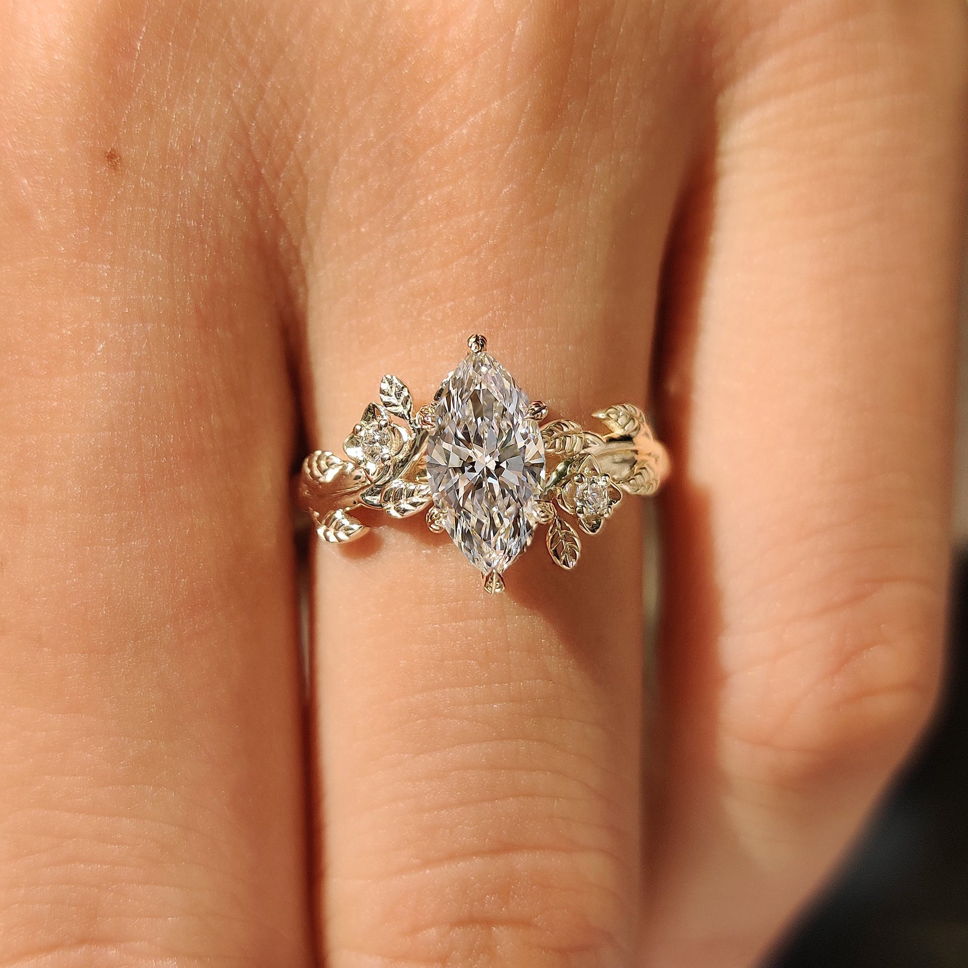 Cushion Hidden Halo Lab Grown Diamond Engagement Ring