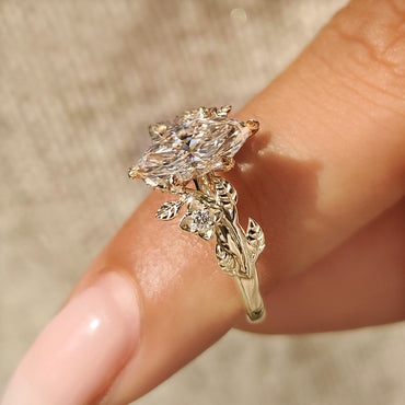 Cushion Hidden Halo Lab Grown Diamond Engagement Ring