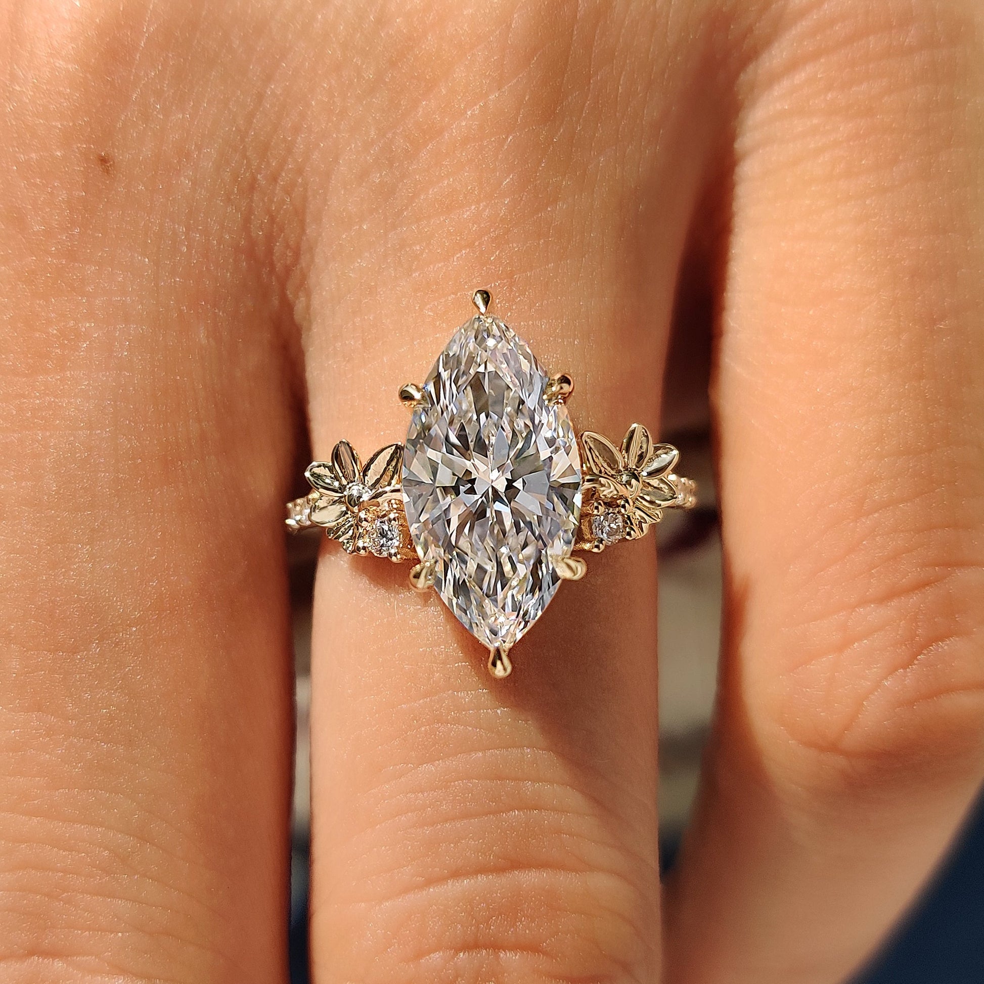 Cushion Hidden Halo Lab Grown Diamond Engagement Ring