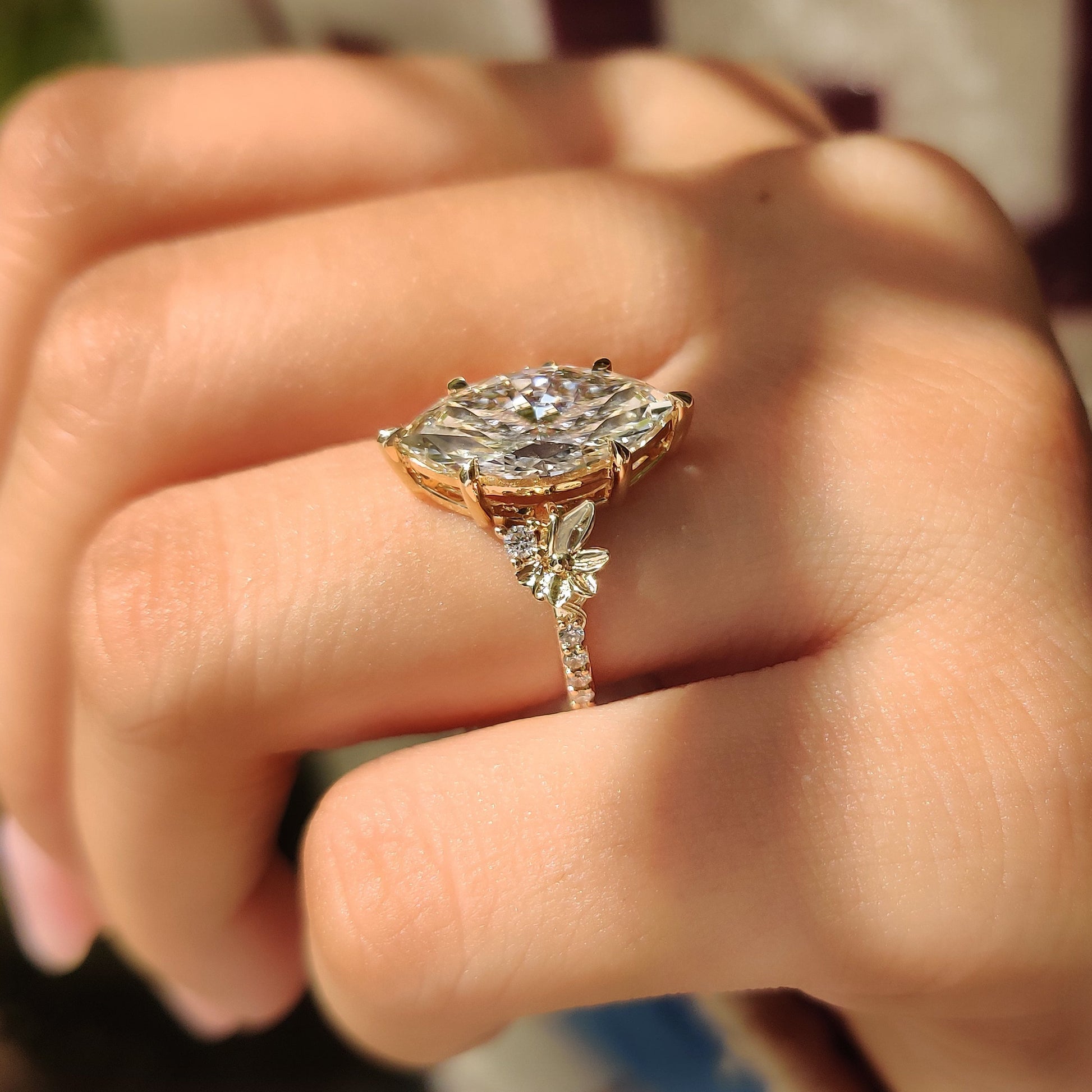 Cushion Hidden Halo Lab Grown Diamond Engagement Ring