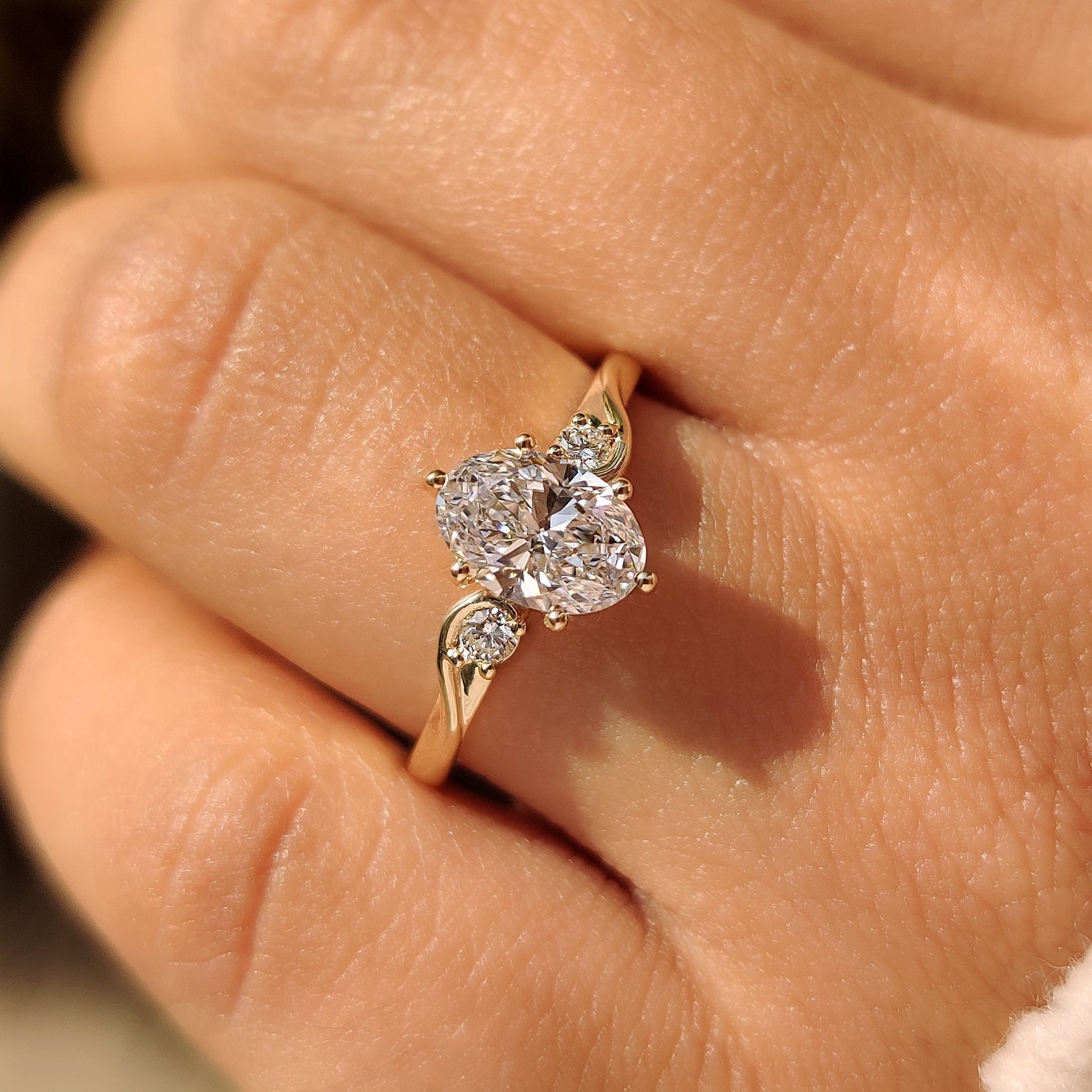 Cushion Hidden Halo Lab Grown Diamond Engagement Ring