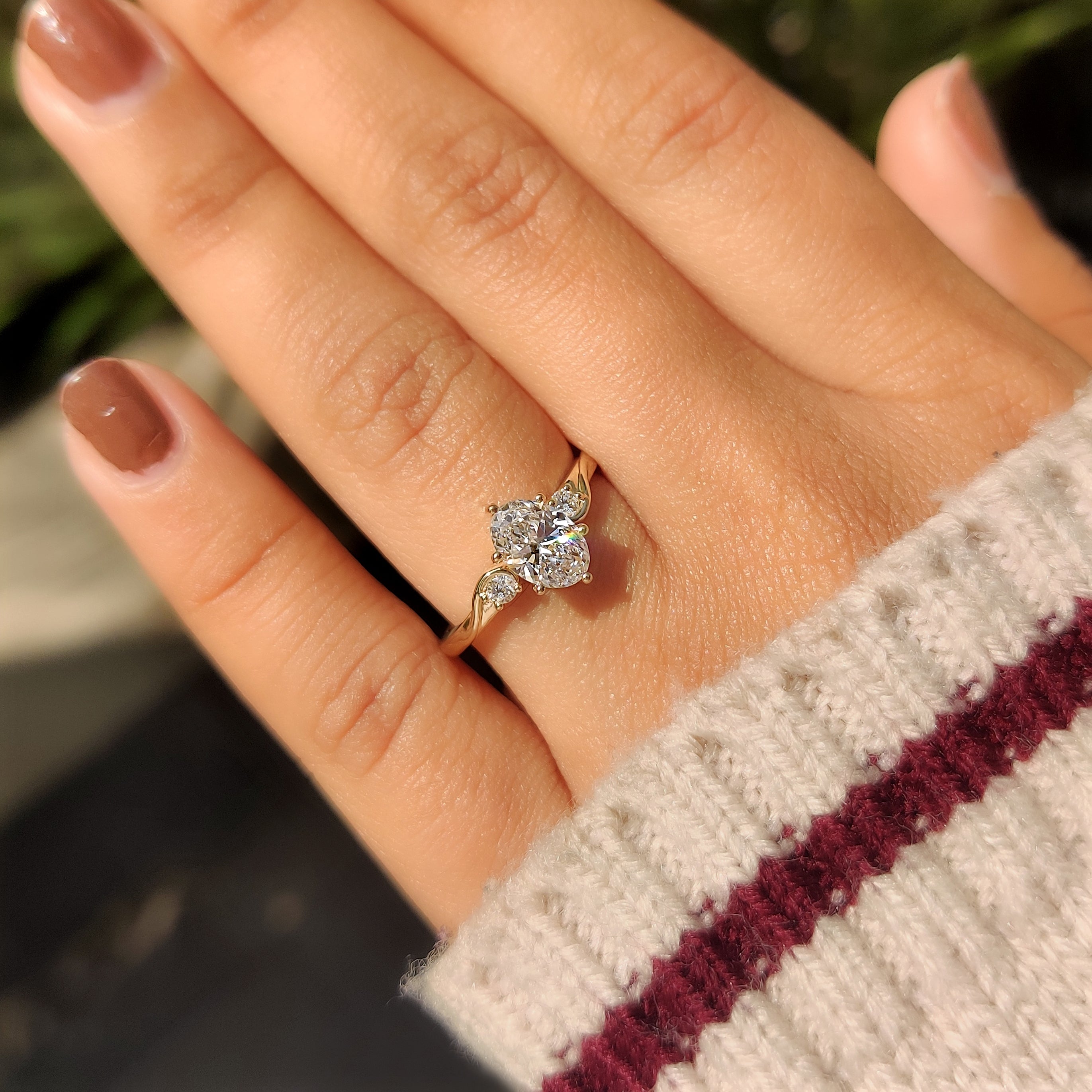 Cushion Hidden Halo Lab Grown Diamond Engagement Ring