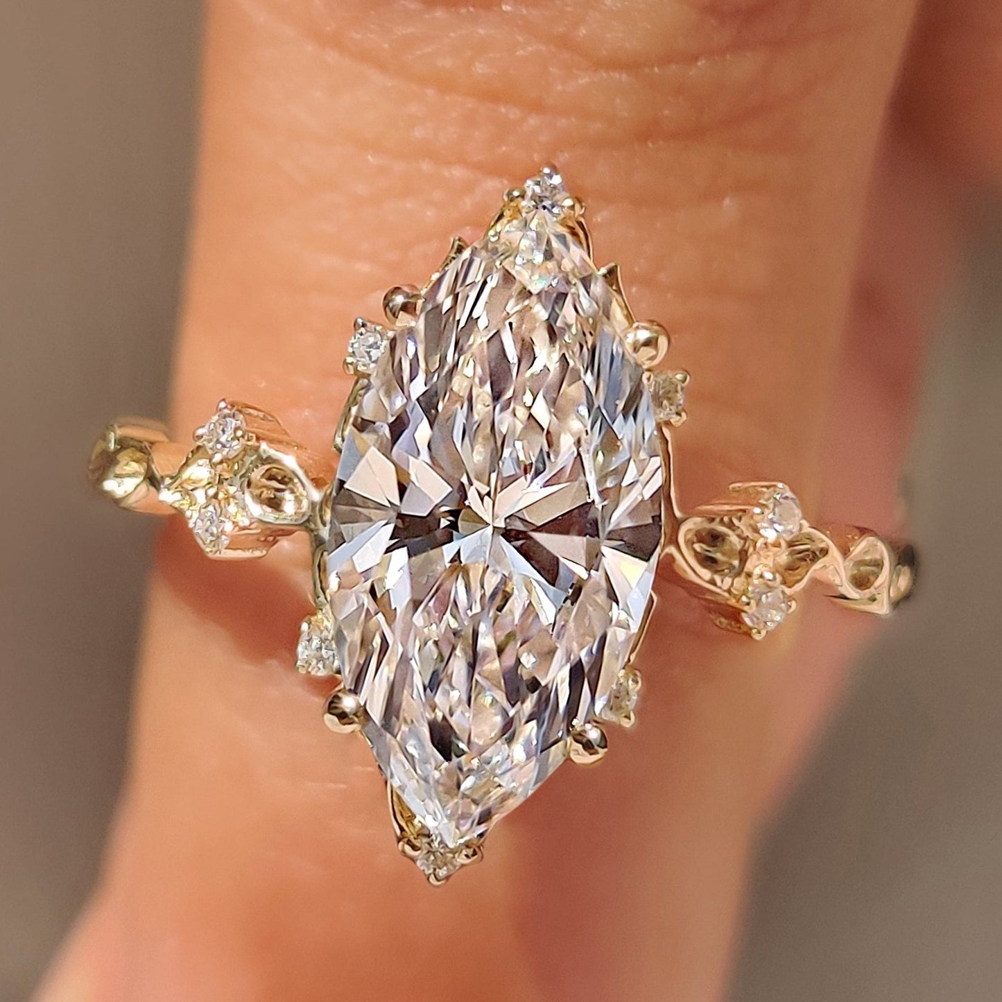 Cushion Hidden Halo Lab Grown Diamond Engagement Ring
