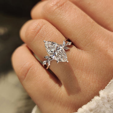 Cushion Hidden Halo Lab Grown Diamond Engagement Ring