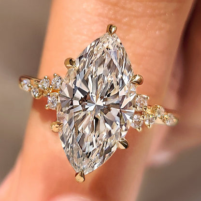 Cushion Hidden Halo Lab Grown Diamond Engagement Ring