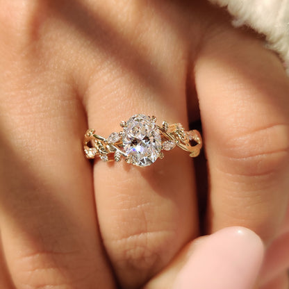 Cushion Hidden Halo Lab Grown Diamond Engagement Ring