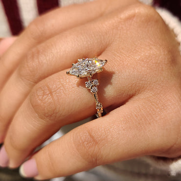 Cushion Hidden Halo Lab Grown Diamond Engagement Ring