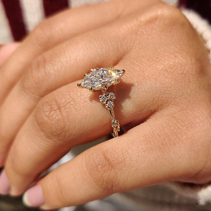 Cushion Hidden Halo Lab Grown Diamond Engagement Ring